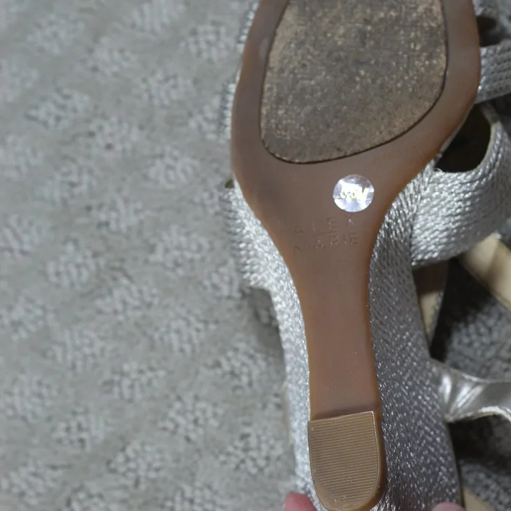Alex Marie Size 5.5 Cute Silver Woven Strap 2